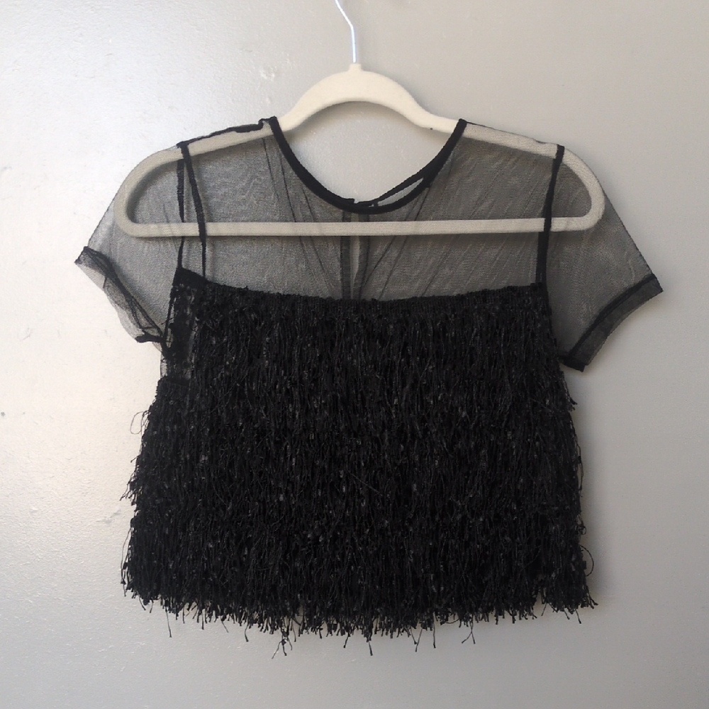 Elegant Black Sheer Top
